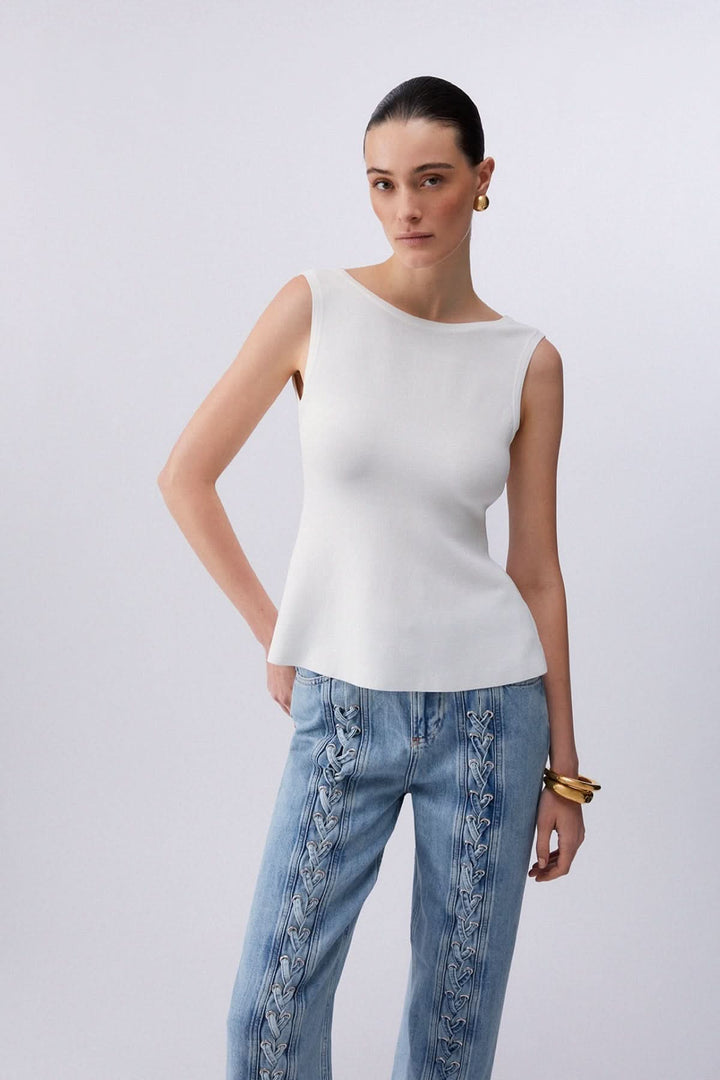 Camisole fluide avec dos ouvert et nœud