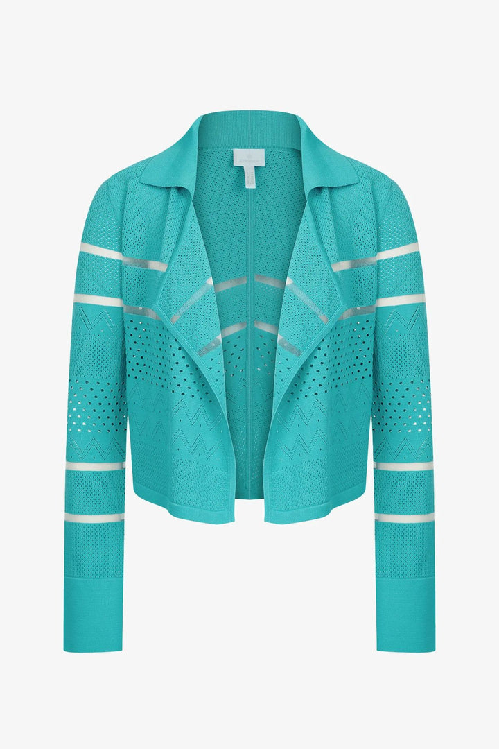 Jacket with lace pattern