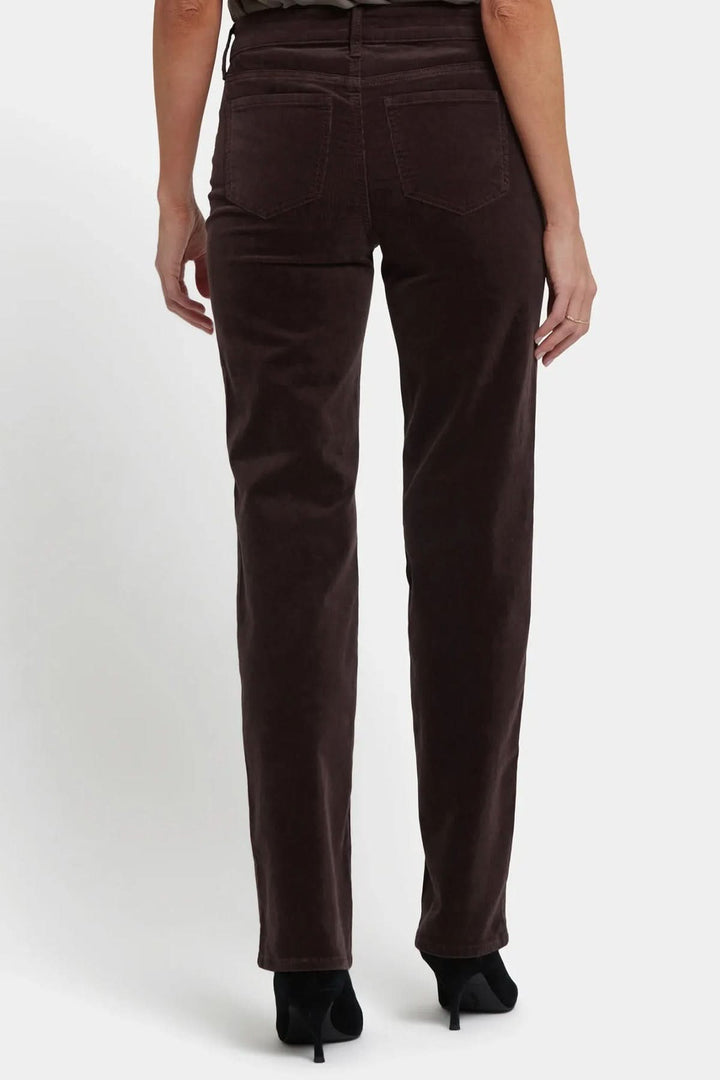 Straight-leg stretch corduroy pants