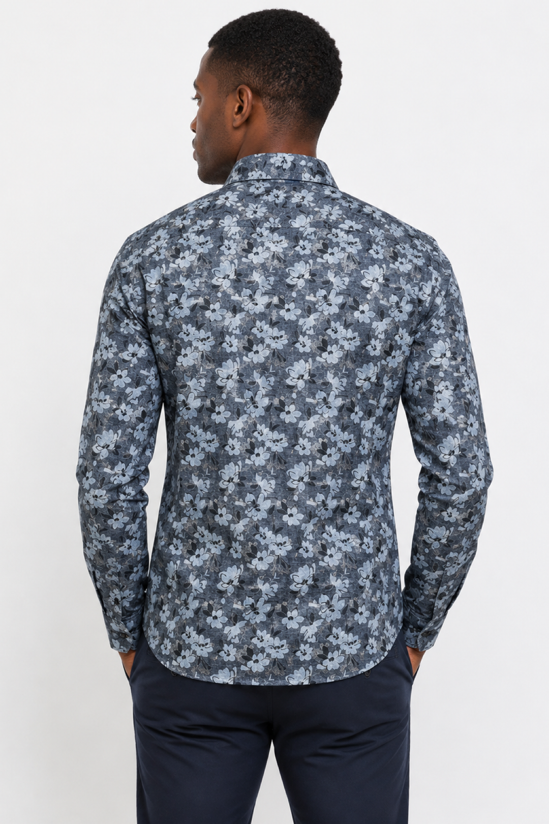 Floral-print casual shirt