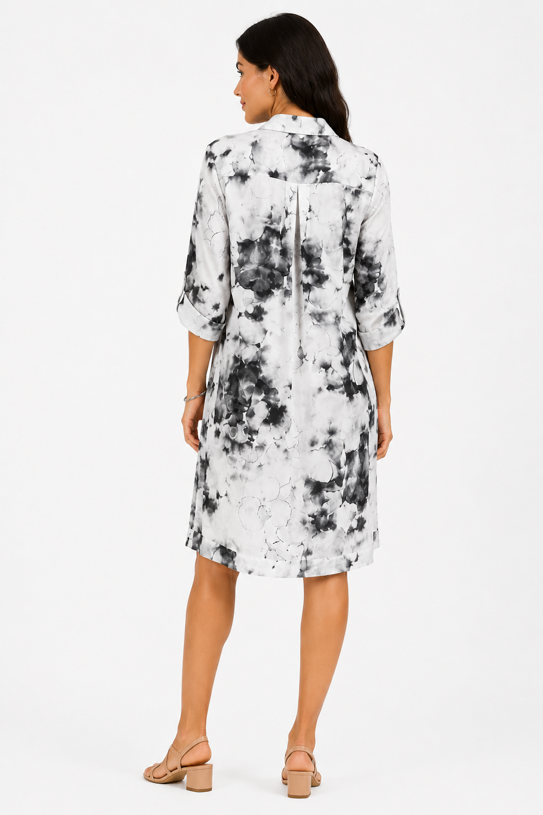 Robe chemisier imprimée artistique