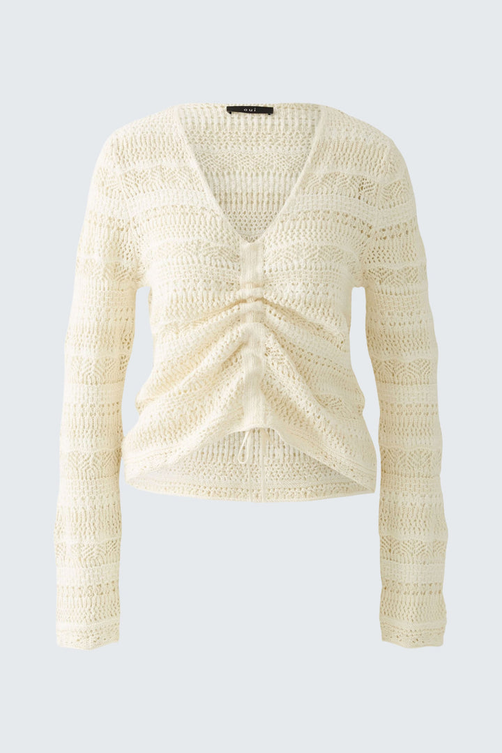 Openwork sweater