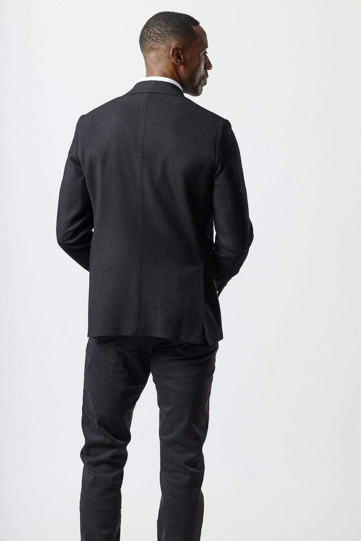 Veston texturé déstructuré deux boutons