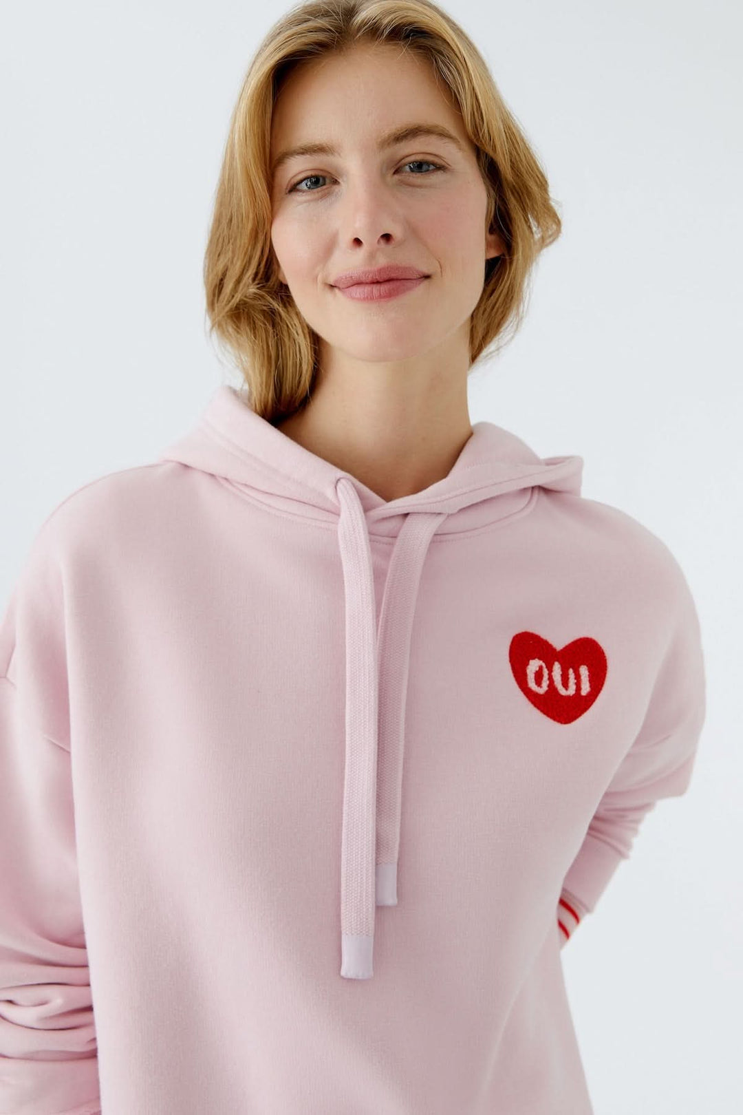 Hooded sweatshirt with patch