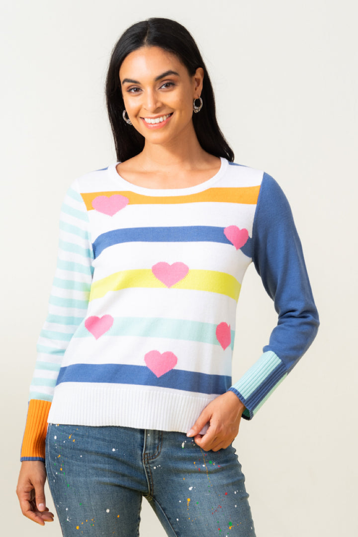 Heart print sweater