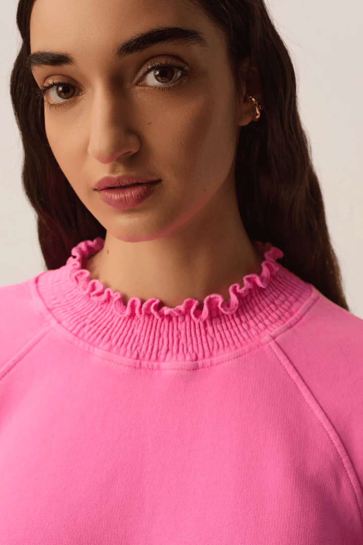 Chandail Yaelle ouaté court à manches longues coupe ample