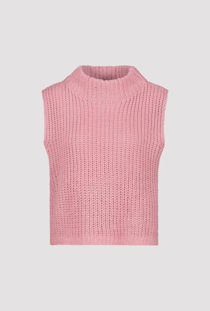 Stand-up collar knit