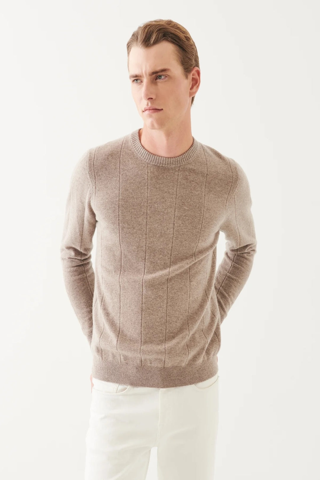 Wool and cashmere crew neck