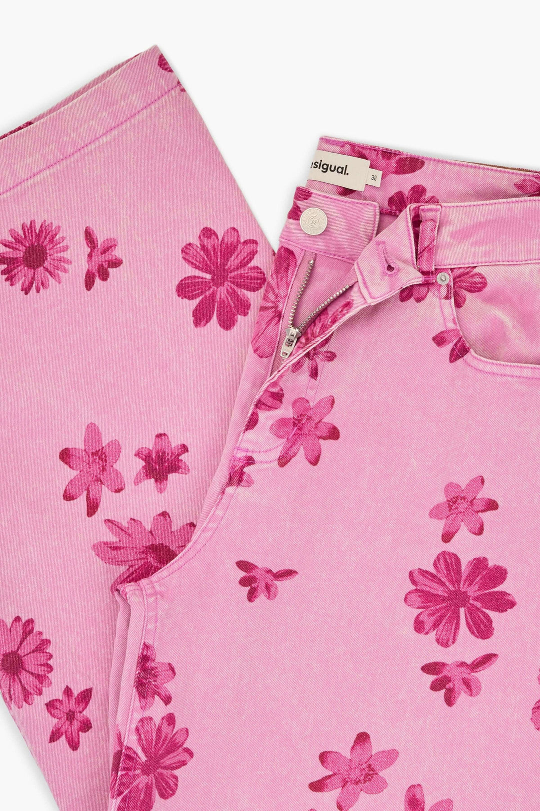 Pantalon large à imprimé floral