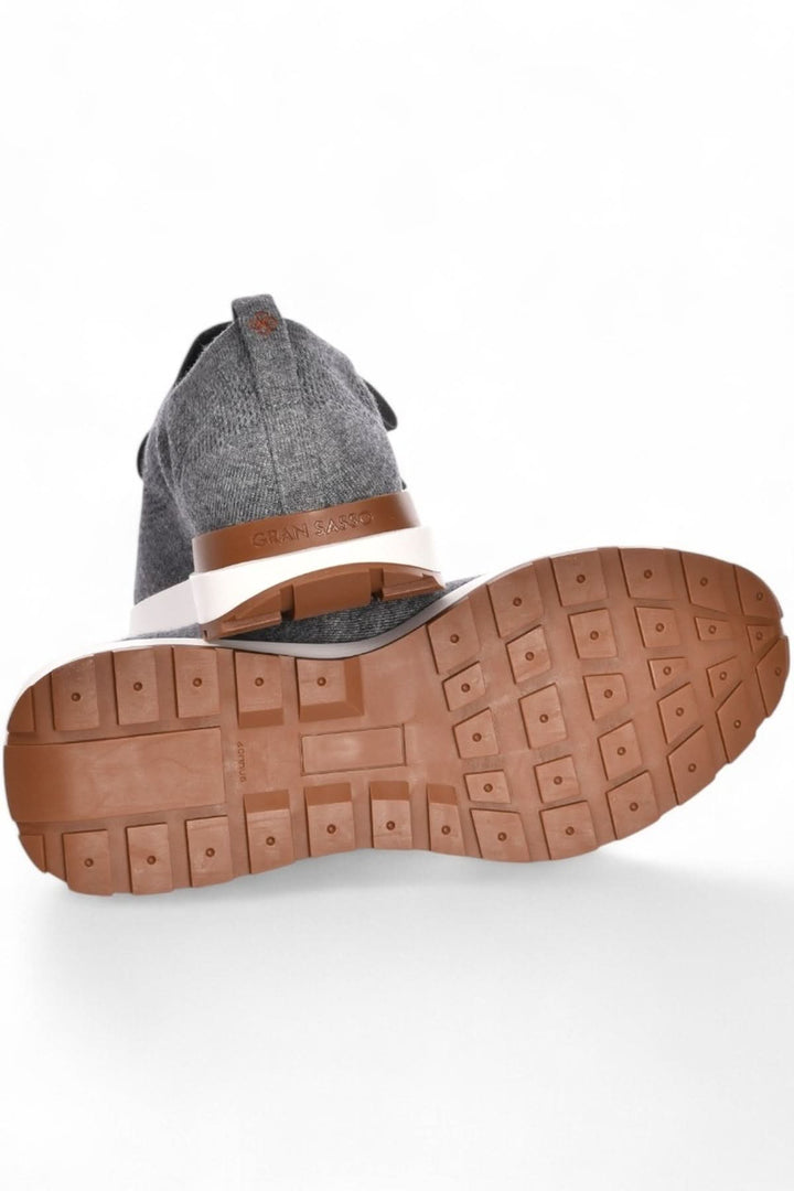 Espadrilles en maille et cuir suédé