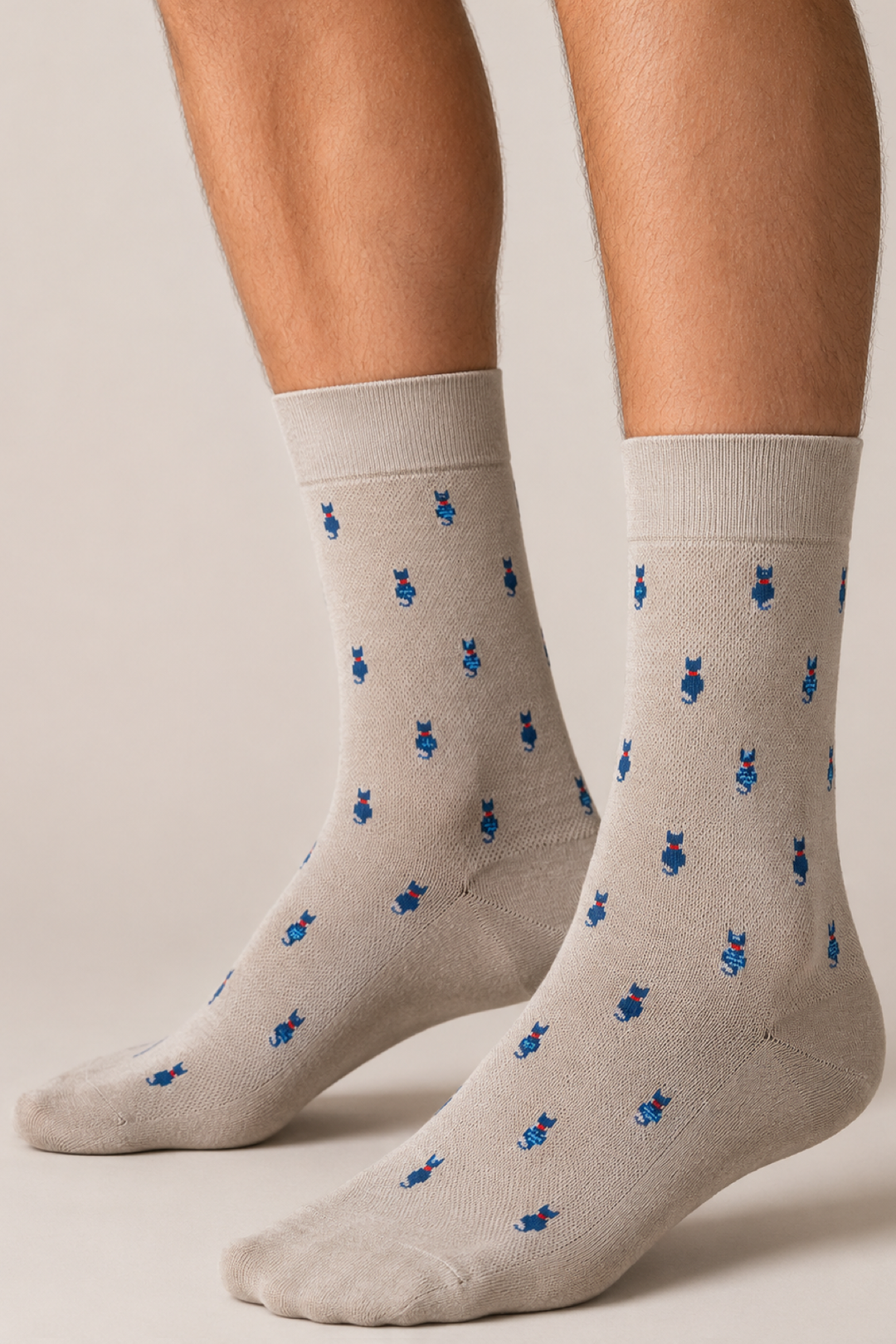 Cat-print socks