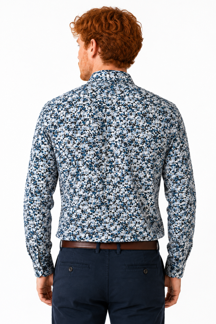 Chemise sport imprimée mosaïque florale