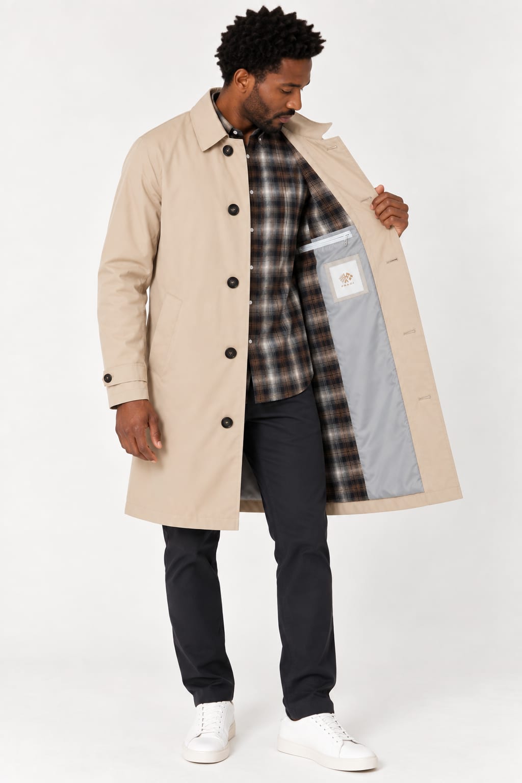 Long waterproof coat for men Fradi
