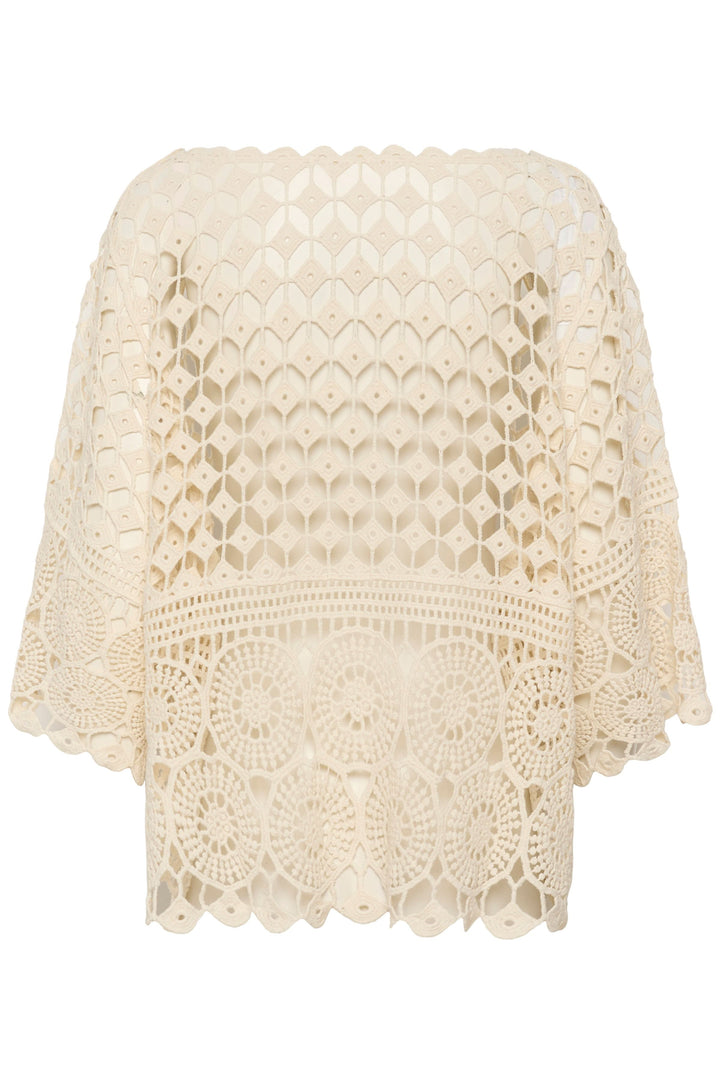 Gina openwork crochet blouse