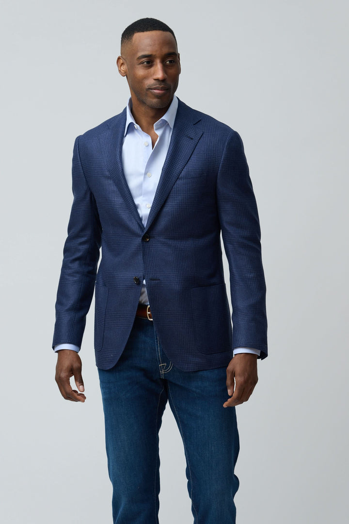 Veston structuré à motif subtil