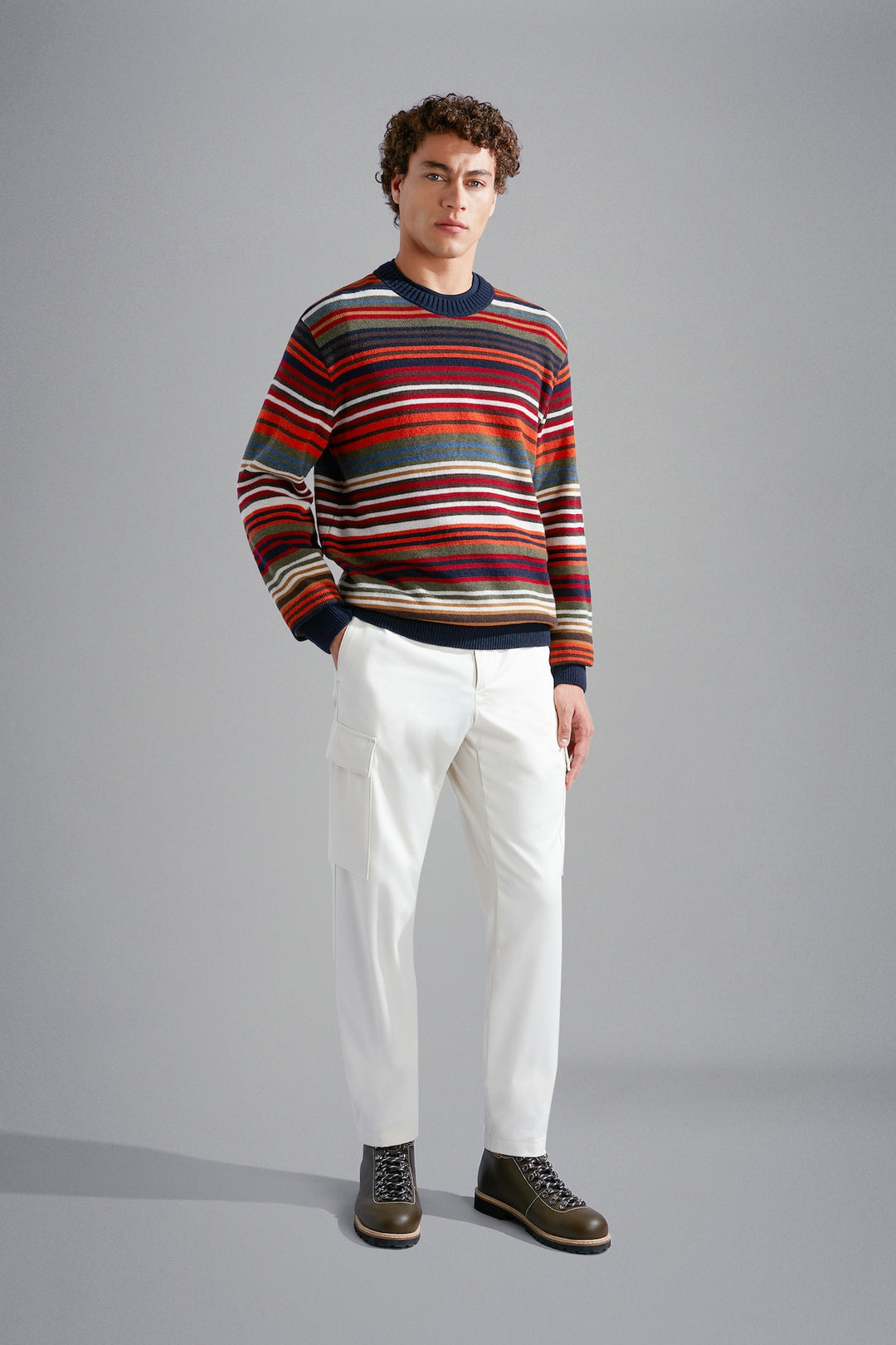 Multicolored striped sweater