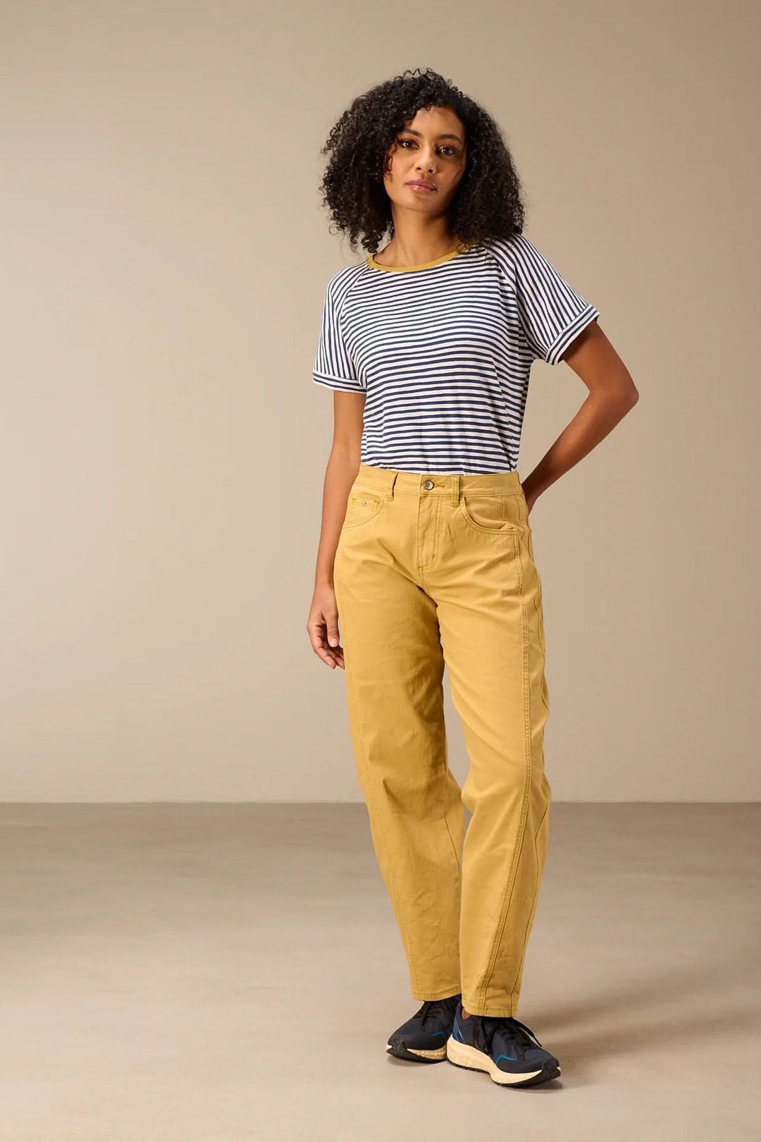 T-shirt rayé manches courtes style raglan