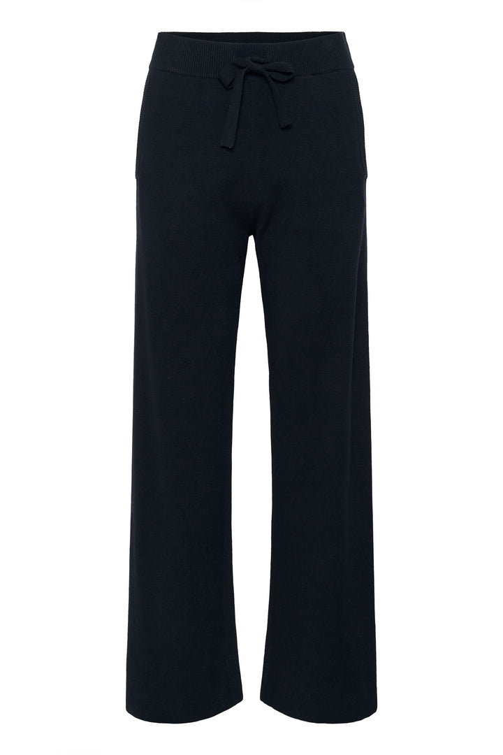 Wide-leg knit pants
