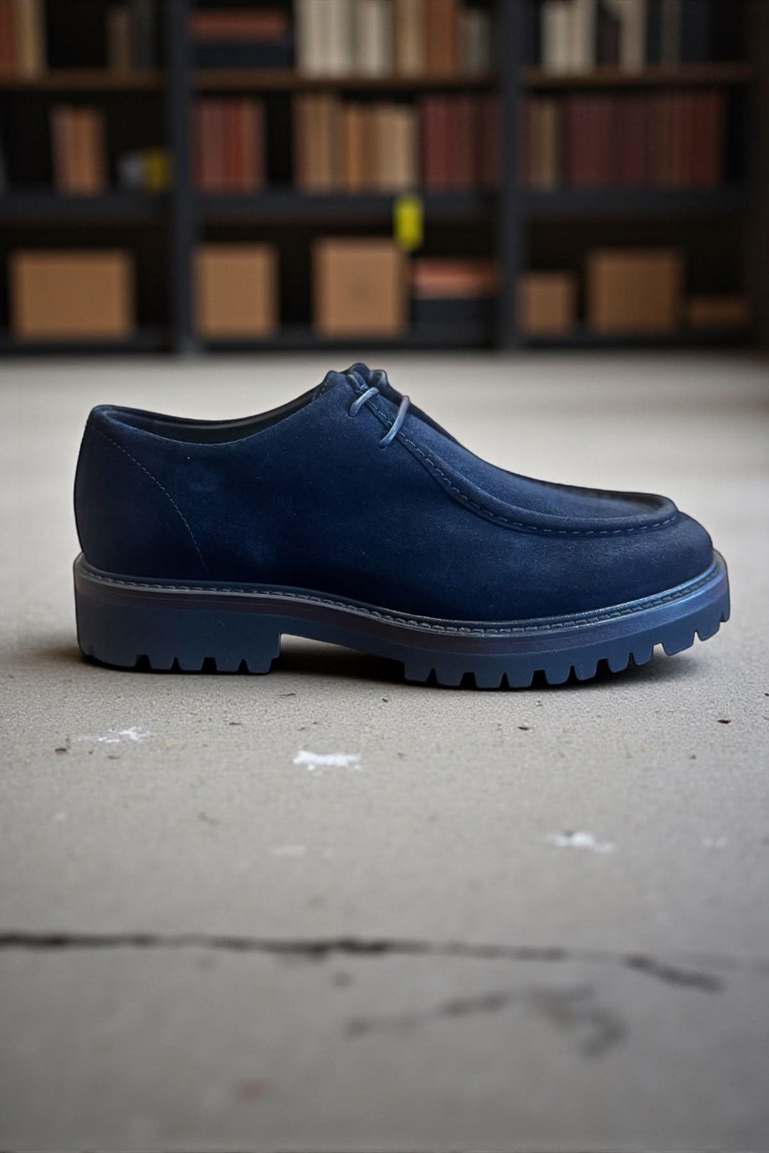 Soulier homme cuir veau suédé semelle caoutchouc