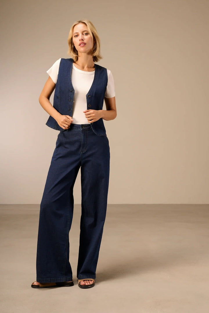 Jean à jambe large pour femme Nile