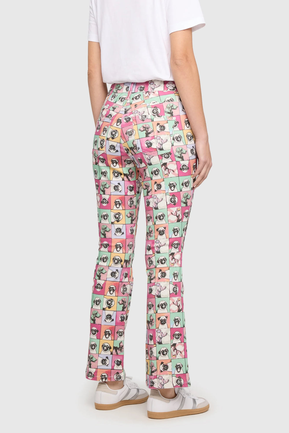 Side view of Mac Jeans printed jeans Fit, right side, women's, multicolored - Valérie Simon