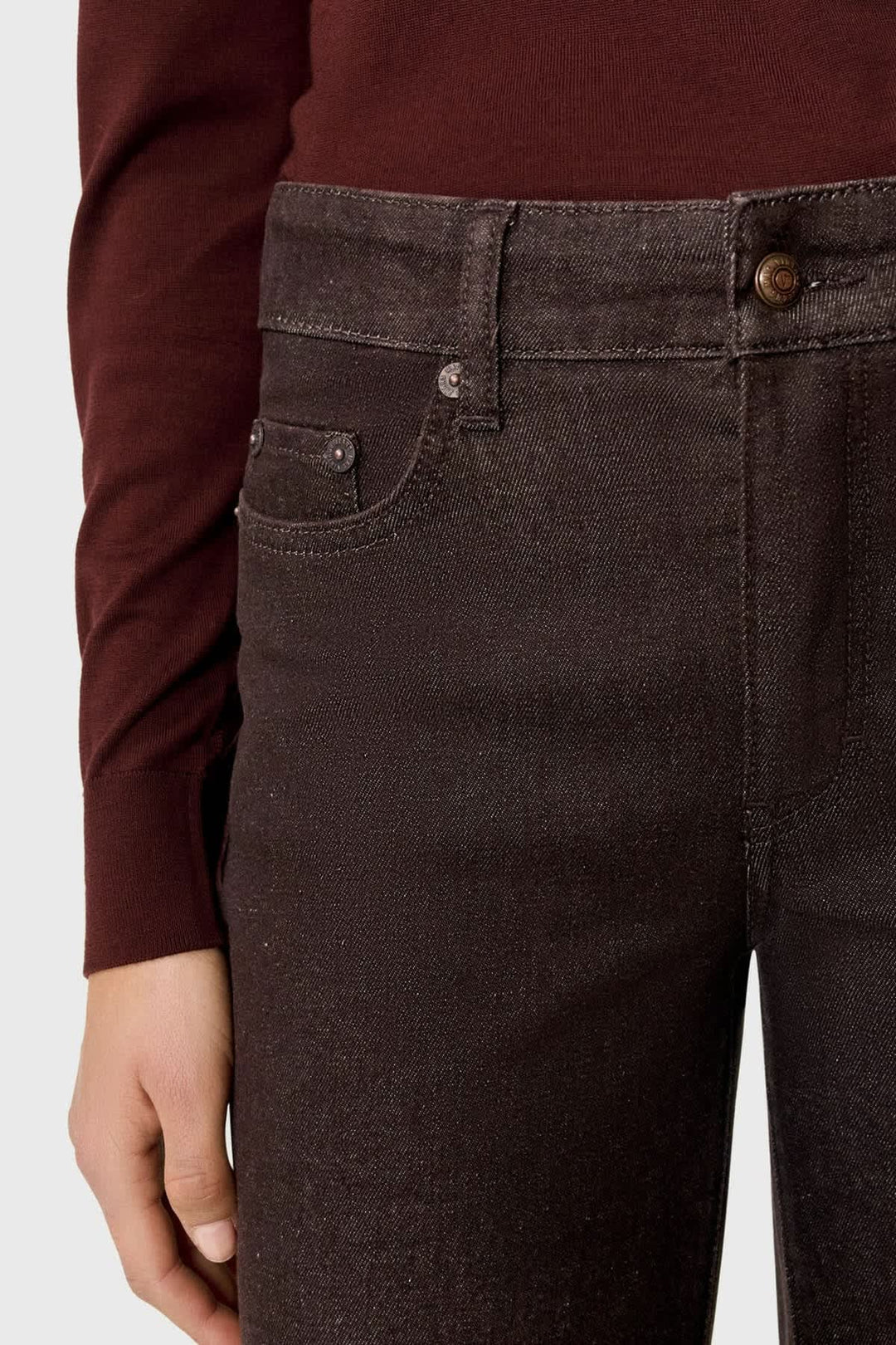 Jean Wide Flare bleu à jambes évasées vue de face pour femme Mac Jeans