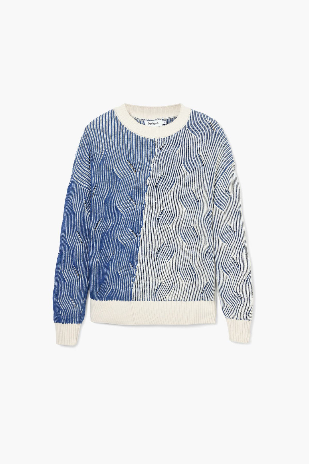 Two-tone knitted sweater