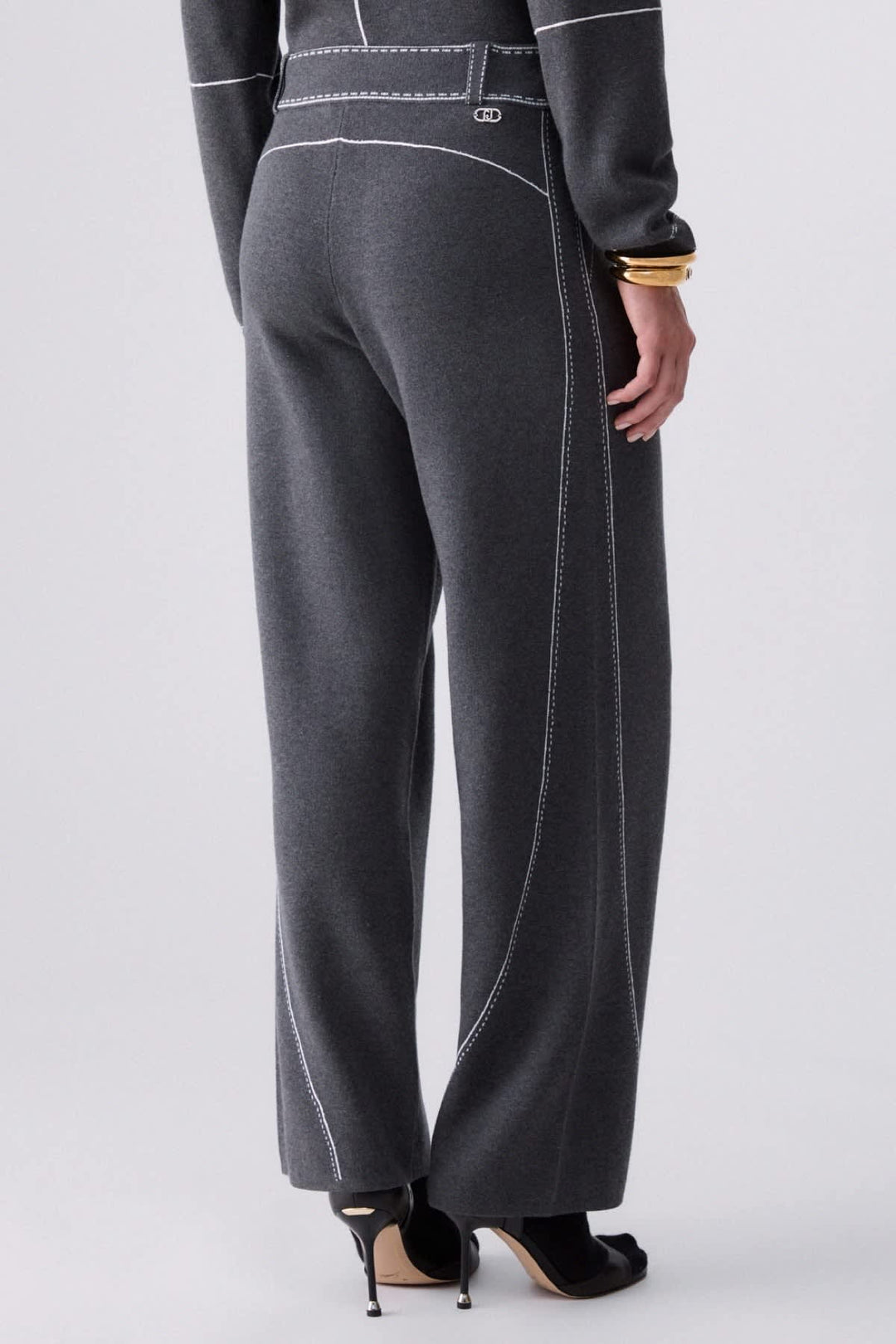 Joggers with contrasting stitching for women liujo