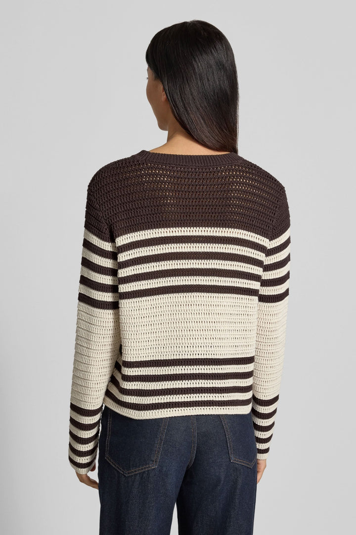 Tricot Lesley ajouré à rayures