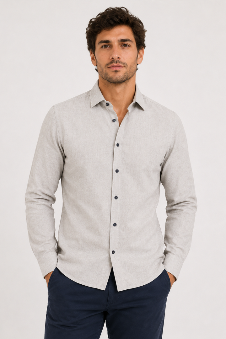 Chemise sport effet lin