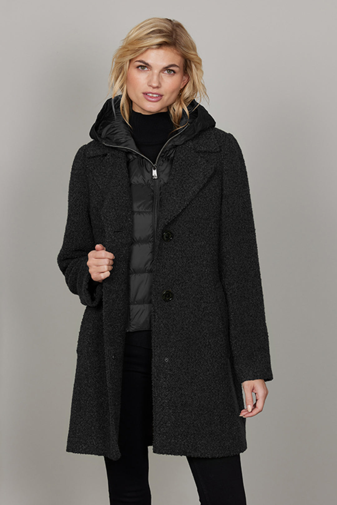 Bouclé wool coat