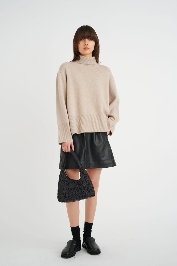 Jupe courte en cuir pour femme Inwear