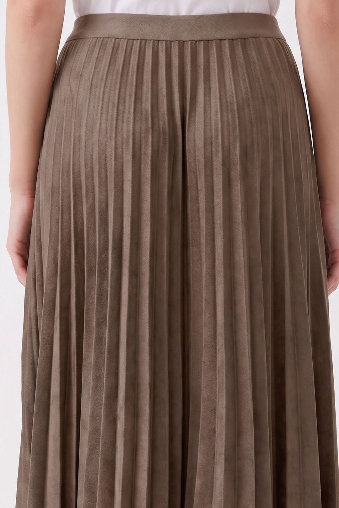 Jupe longue plissée à taille haute pour femme Oui