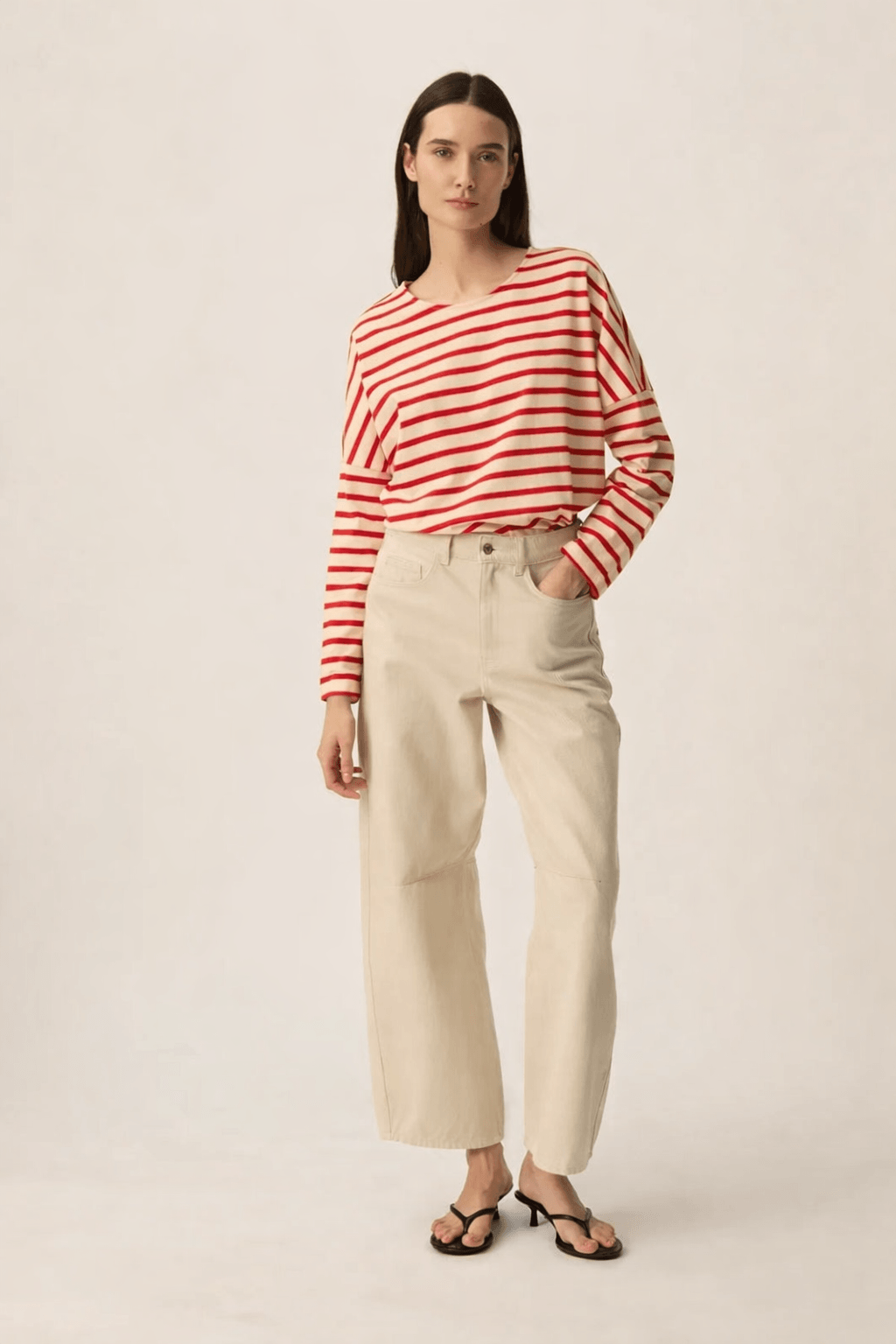 Filly Long-Sleeve Striped Sweater Fit, Loose Fit