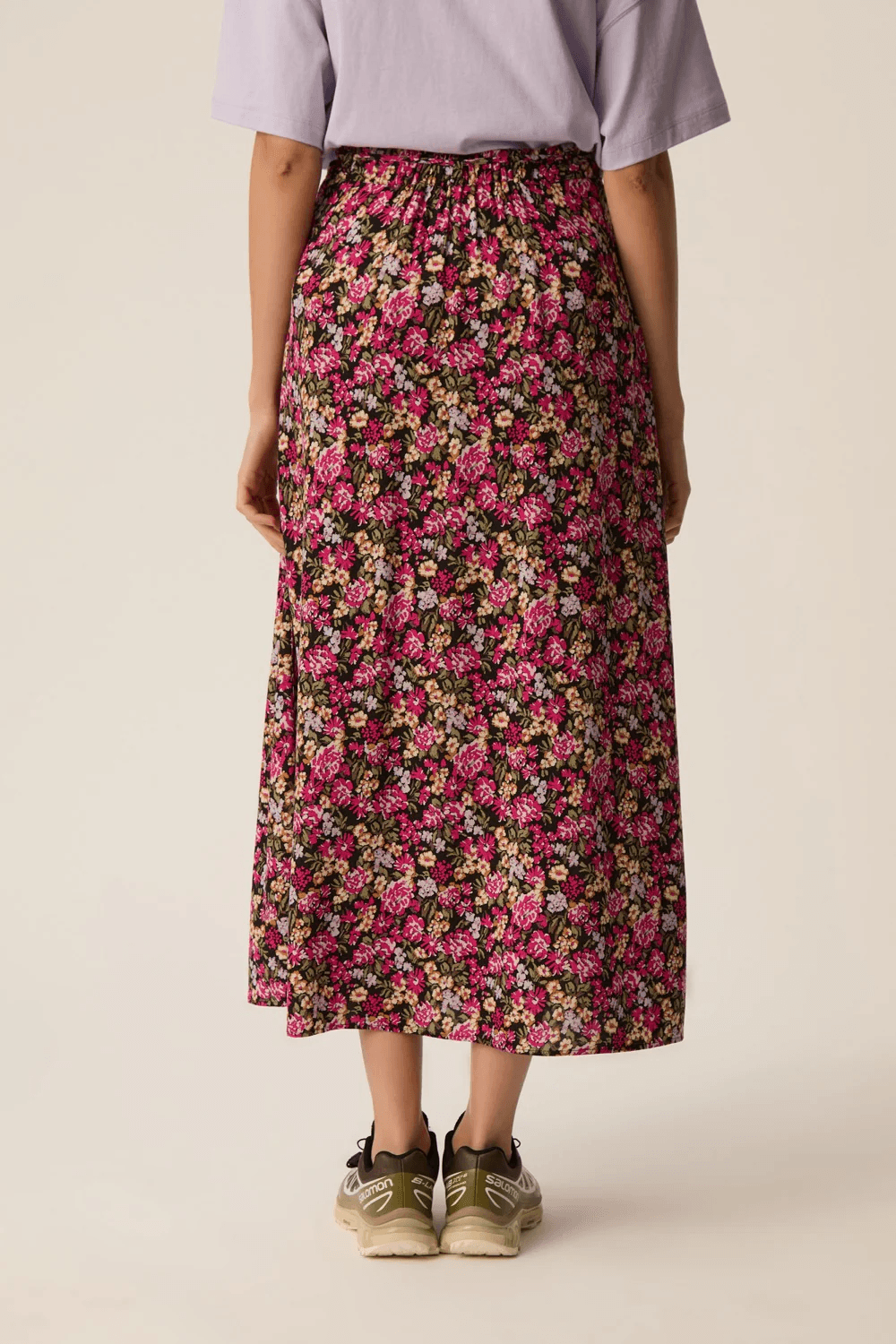 Elizette long, flowing skirt with a tie at the waist (Size)