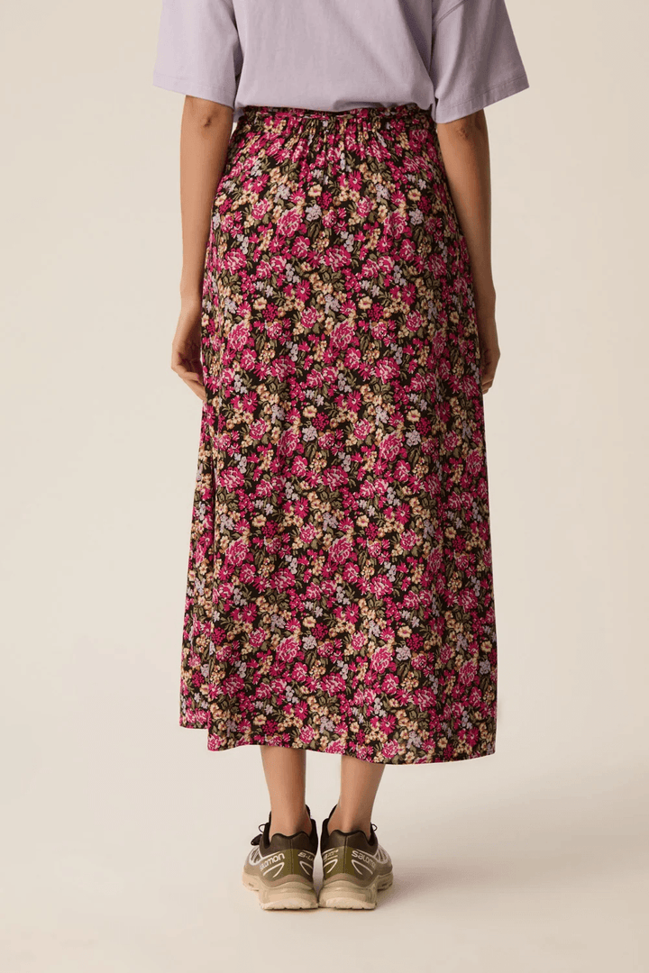 Elizette long, flowing skirt with a tie at the waist (Size)