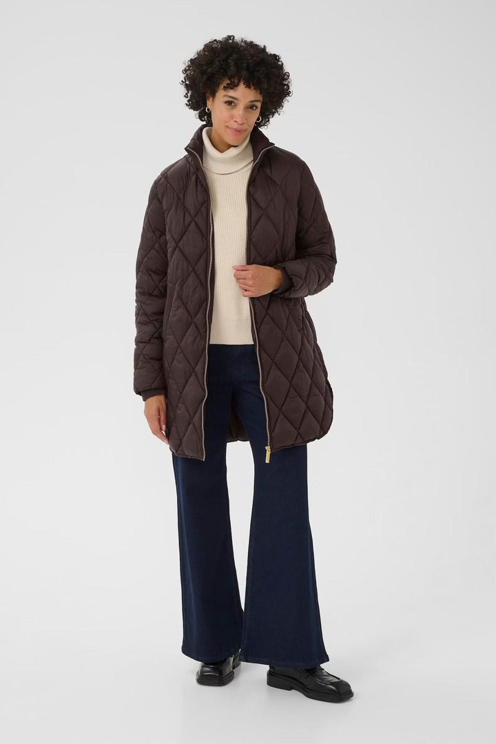 Manteau matelassé à losanges