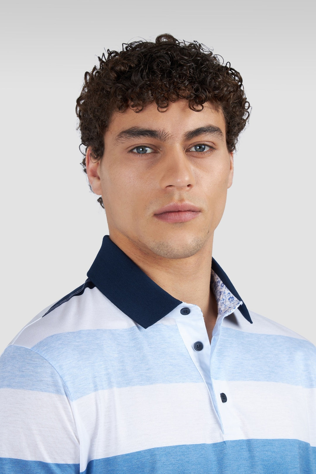 Wide Striped Polo Shirt