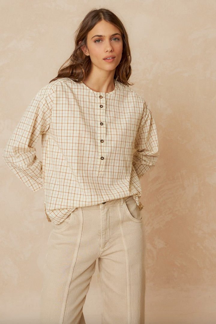 Blouse à carreaux