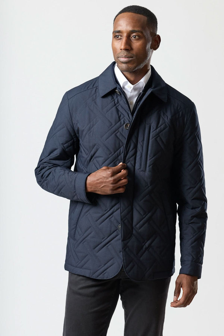Manteau matelassé technique marine
