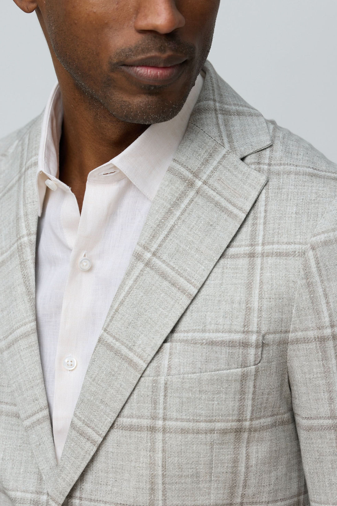 Veston à carreaux texturés