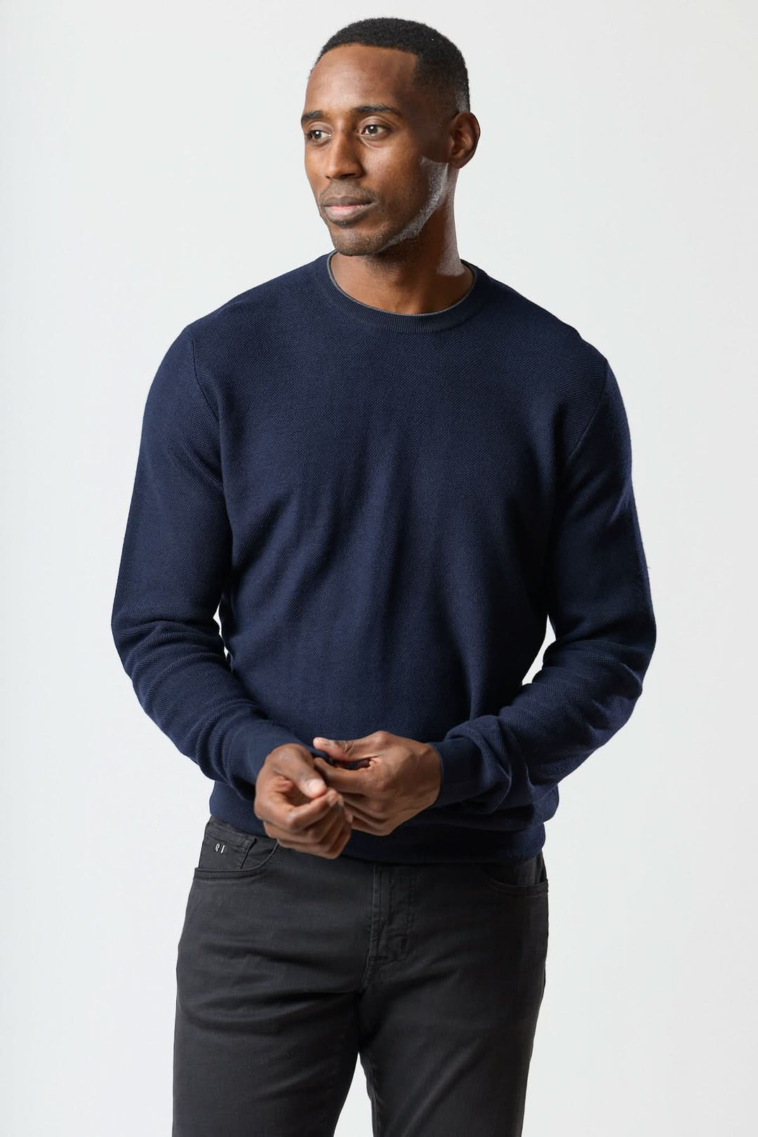 Chandail en laine à col rond