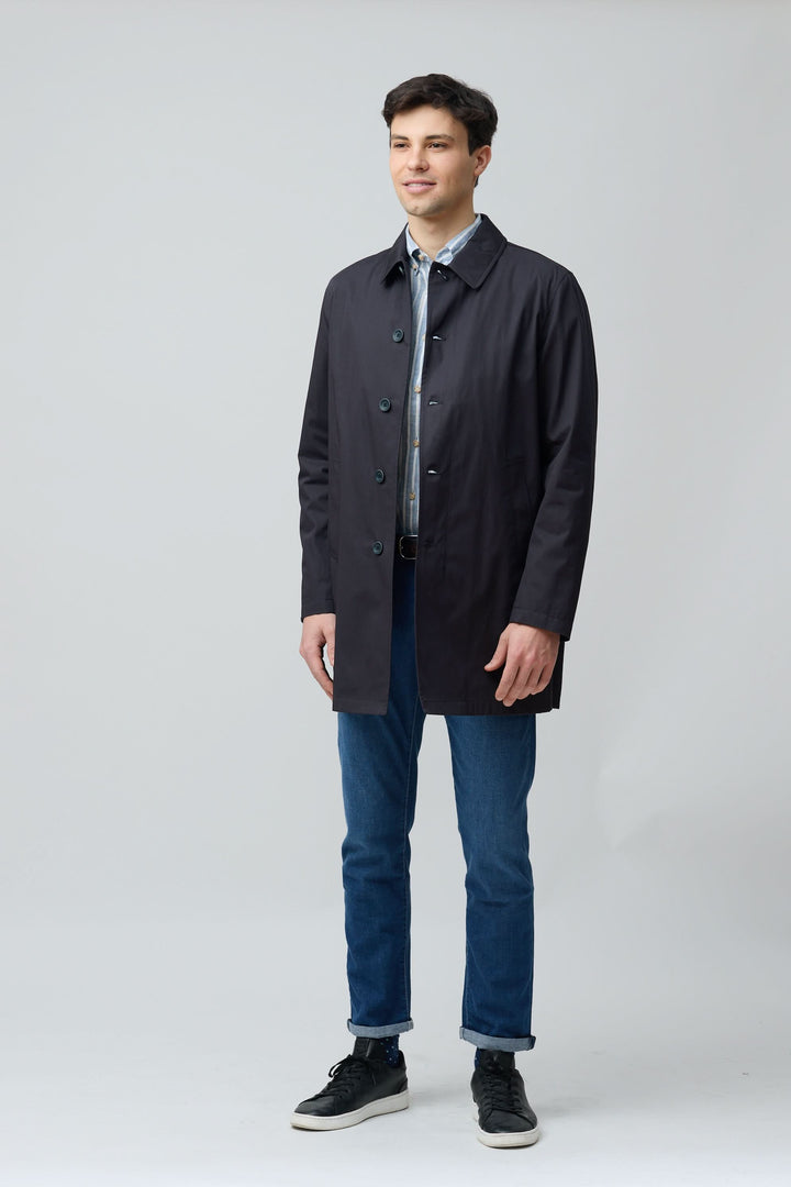 Impermeable en gabardine de coton