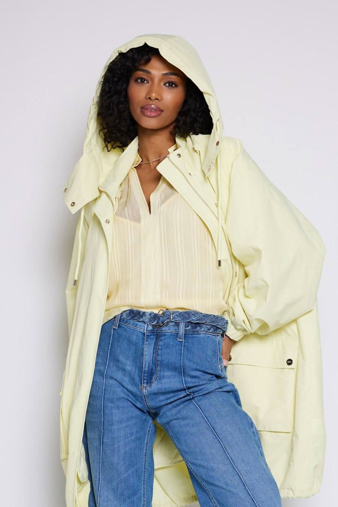 Flowy blouse with an open neckline