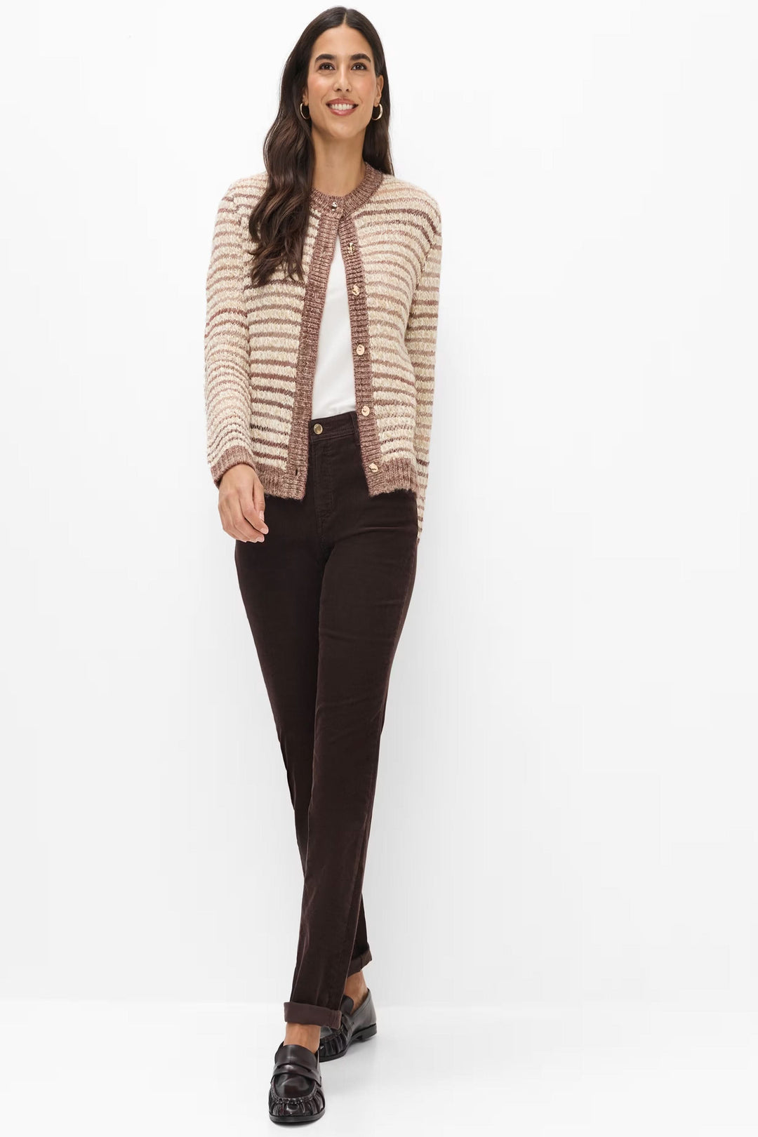 Pantalon Mary en velours côtelé à coupe droite
