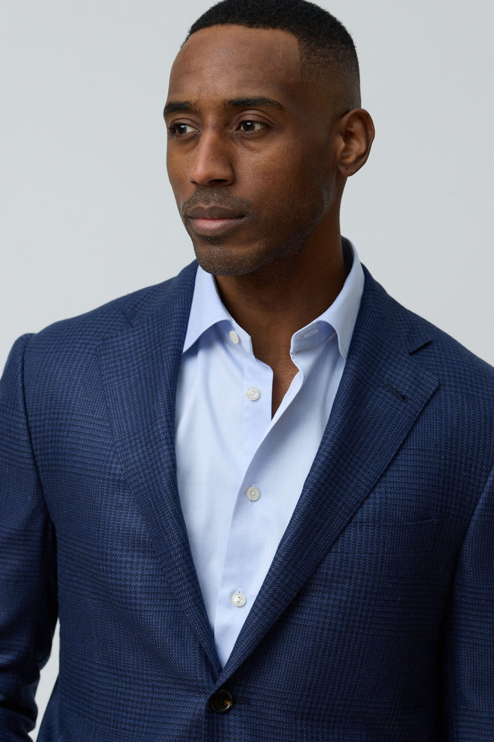 Veston structuré à motif subtil