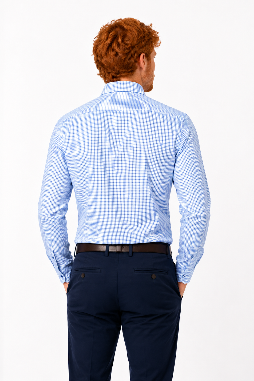 Micro-check dress shirt