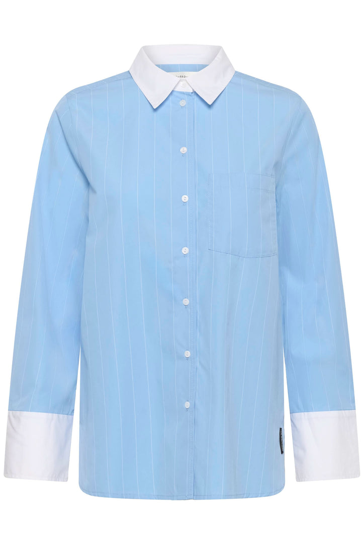 Dessy Striped Shirt with Contrasting Collar