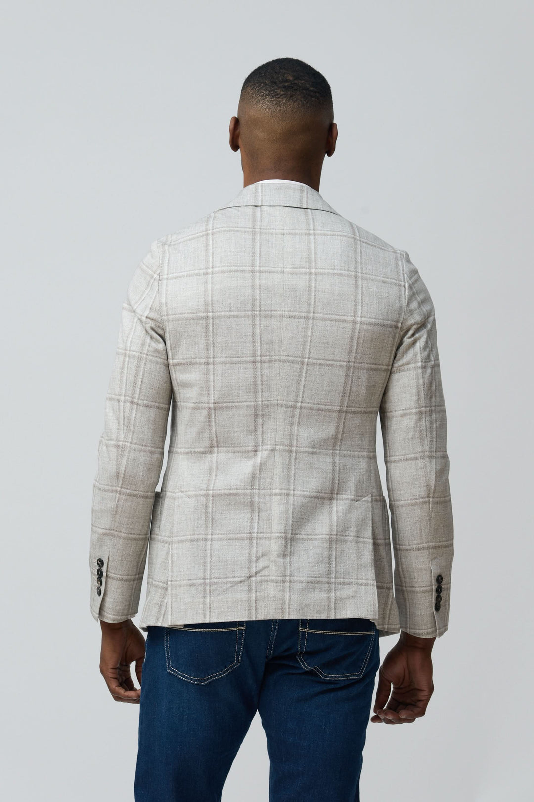 Veston à carreaux texturés
