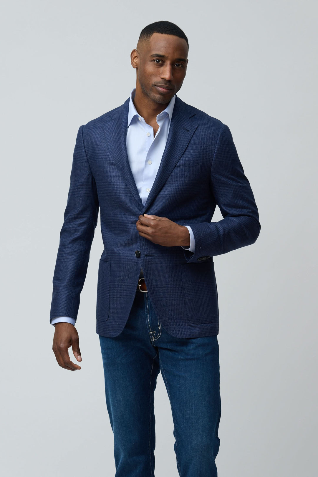 Veston structuré à motif subtil